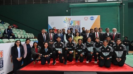 The event boasts an impressive lineup of national and international badminton stars. (Image/X)