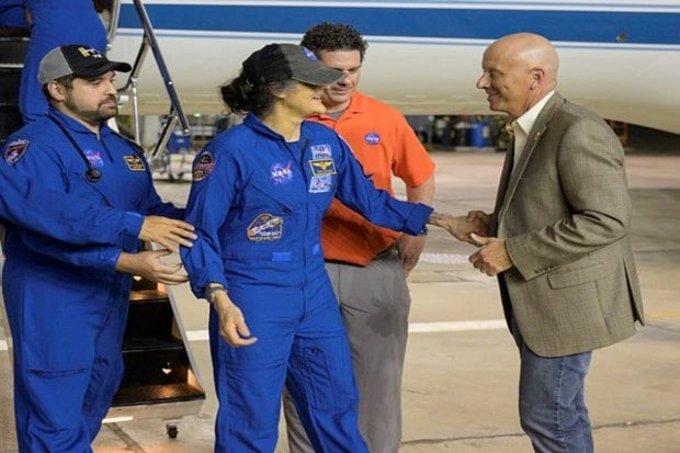 Sunita Williams arrives at NASA's Johnson Space Center in Houston, USA, after her return to Earth from the International Space Station (ISS). (Image Source: PTI)