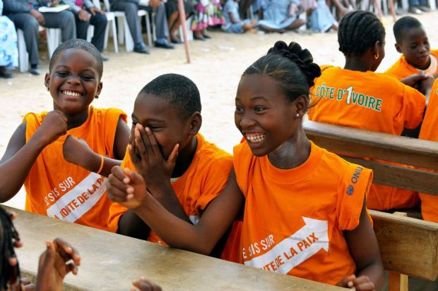 Under the peacekeeping initiative, the UNOCI ran sensitisation and awareness about peace and human rights in schools and successfully completed its mandate in June 2017. (Image: UN Photo)