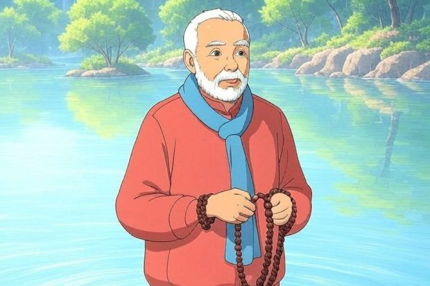 Moving to national icons, users turned PM Modi's photographs at MahaKumbh 2025 in a studio Ghibli anime as well. The AI correctly captured his prayer beads as he took a holy dip in Ganga. (Image: X)