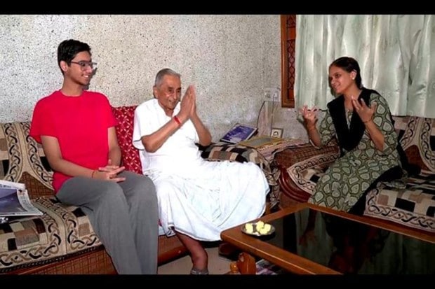 Sunita Williams' cousin Dinesh Rawal celebrates with family upon her safe return to Earth from the International Space Station (ISS) in Ahmedabad, early Wednesday morning, March 19, 2025. (Image Source: PTI)