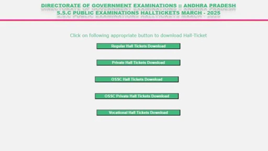 AP SSC Hall Ticket 2025 released