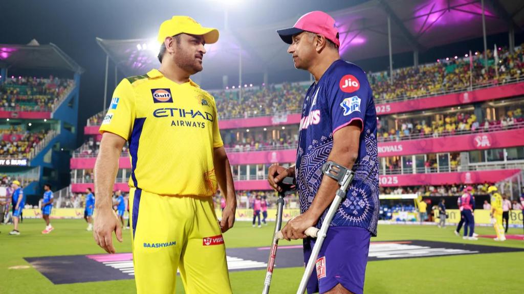 ipl 2025, ms dhoni meets rahul dravid, rahul dravid, rajasthan royals, chennai super kings, csk vs rr, sports, ipl ipl 2025, ms dhoni meets rahul dravid, rahul dravid, rajasthan royals, chennai super kings, csk vs rr, sports, ipl