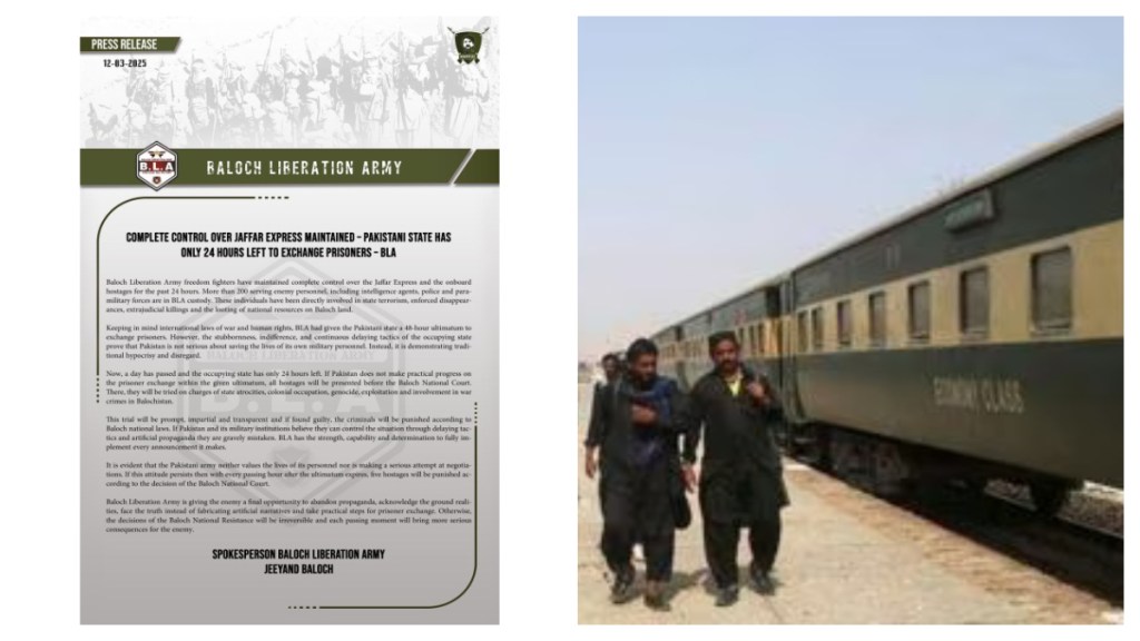 Balcoh Liberation Army tells Pakistan for prisoner-hostage exchange, warns with 24 hours ultimatum . (Image Source: X/Twitter)