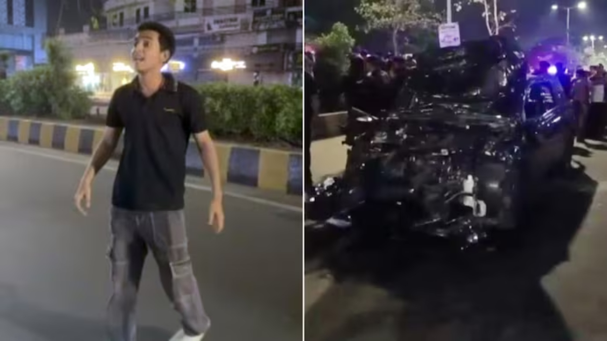 Drunk driver shouts 'another round' after crashing into two-wheeler in ...
