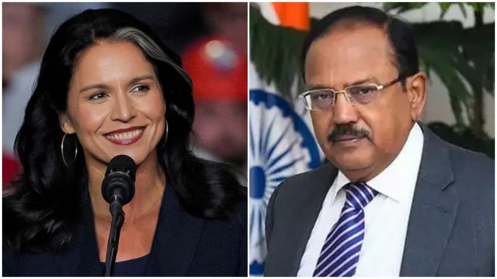 Tulsi Gabbard meeting with Ajit Doval in Delhi Tulsi Gabbard meeting with Ajit Doval in Delhi