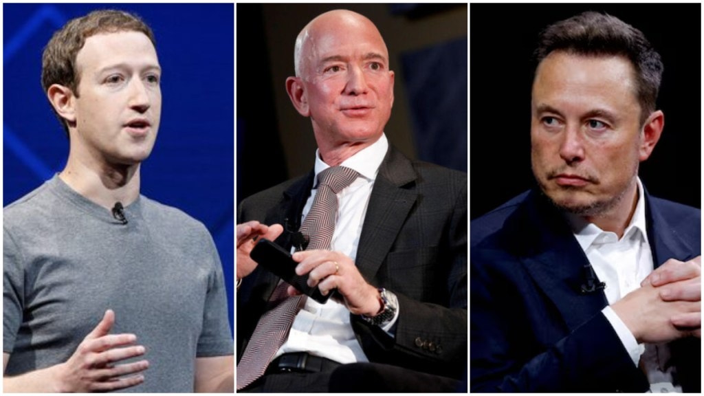 Elon Musk net worth, Jeff Bezos net worth, Mark Zuckerberg net worth,