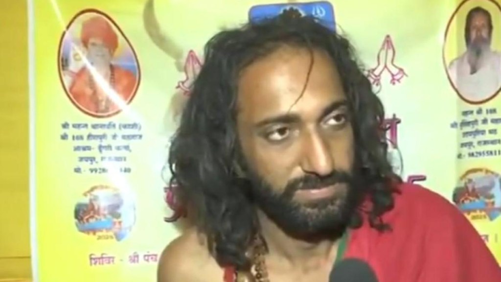 IIT Baba arrested in Jaipur on possesing weed, release on bail. (Image Source: ANI) IIT Baba arrested in Jaipur on possesing weed, release on bail. (Image Source: ANI)