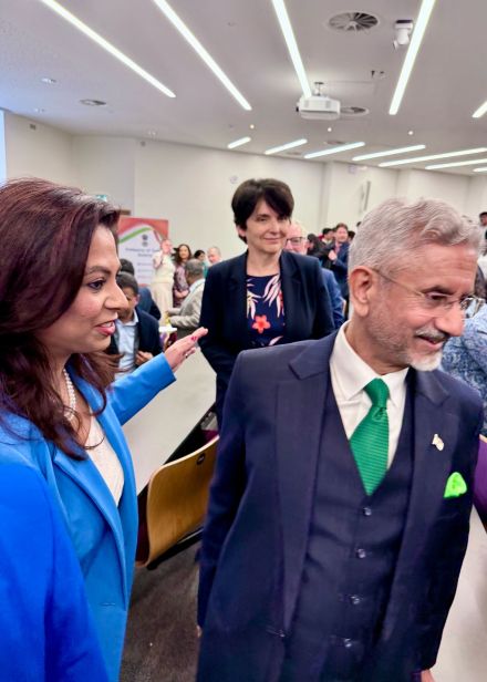 Minister Jaishankar with Dublin City Councillor Supriya Singh (Image: Instagram) 