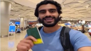Pakistani traveller Waqas Hassan in Mumbai Airport