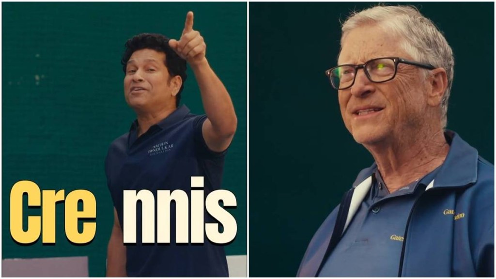 Sachin Tendulkar-Bill Gates crennis video Sachin Tendulkar-Bill Gates crennis video