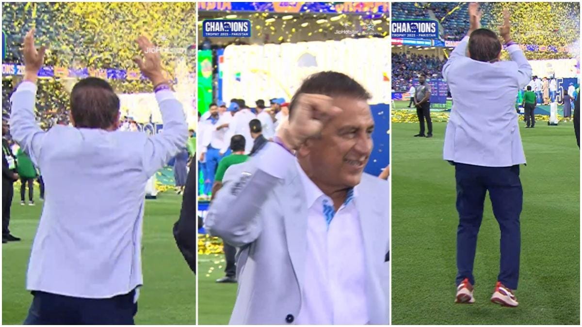sunil gavaskar champions trophy dance, gavaskar viral dance, sunil gavaskar dance, sunil gavaskar dance video, champions trophy final, team india, viral, viral videos, trending news
