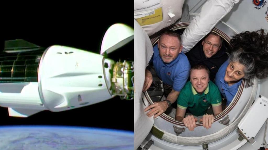sunita williams return live, sunita williams return to earth, sunita williams earth entry, reentering earth's atmosphere