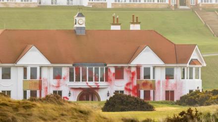 gaza, palestine, pro-palestine activists, trump resort, trump scotland resort, world news