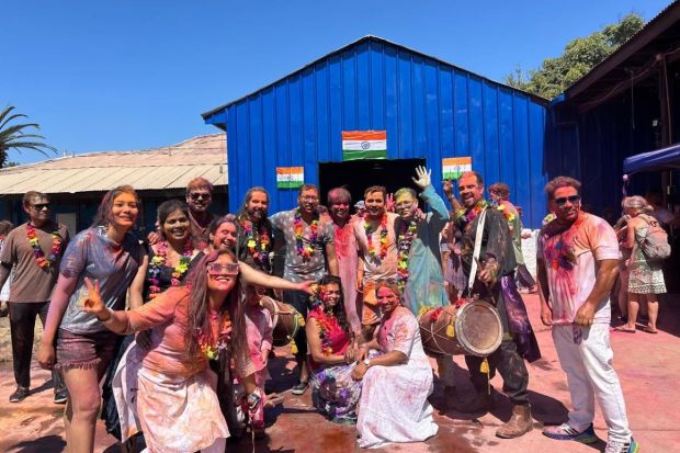 The festival of colors paints American streets with the vibrancy of Indian culture, symbolizing joy, inclusivity, and the growing global appreciation for Indian heritage as celebrations extend to Chile. (Image: X)