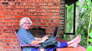 USHA RAJAGOPALAN: Writing the fate of a lake. (Image Source: Financial Express)