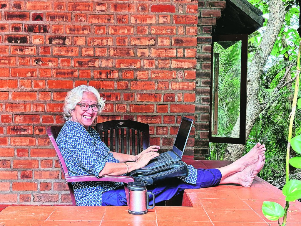 USHA RAJAGOPALAN: Writing the fate of a lake. (Image Source: Financial Express)