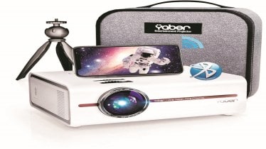 projector, yaber, technology, power cord, HDMI cable, cleaning kit, AV cable