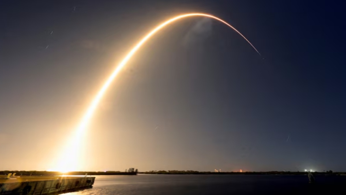 A SpaceX Falcon 9 rocket launches carrying Firefly Aerospace's Blue Ghost lunar lander as the primary payload and Japan-based ispace's Resilience lander as a secondary payload, from Kennedy Space Center in Cape Canaveral, Florida, U.S., January 15, 2025. REUTERS/Steve Nesius/File Photo
