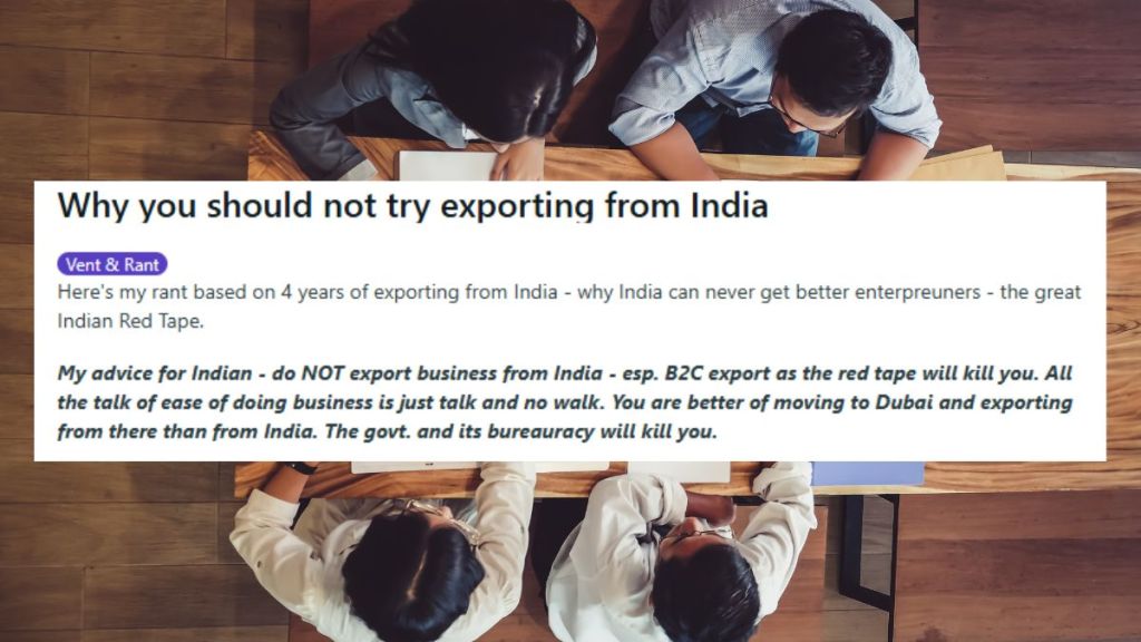 mohandas pai on indian exporter redtape