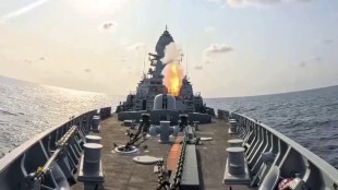 Navy's latest indigenous guided missile destroyer INS Surat successfully carries out precision cooperative engagement of sea skimming target