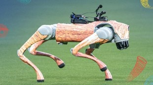 The four-legged tech marvel had joined the Indian Premier league last week --- interacting with MS Dhoni, Hardik Pandya and other players.