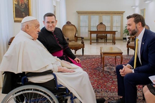 Pope Francis meets U.S. Vice President JD Vance(in the right) before blessing the city in St. Peter's Square at the Vatican Sunday, April 20, 2025(Image Source: AP)