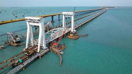 New Pamban Bridge, Tamil Nadu, Prime Minister Narendra Modi inaugurate pamban bridge, pamban bridge features, what's unique about pamban bridge, railway bridge in india, indian railways