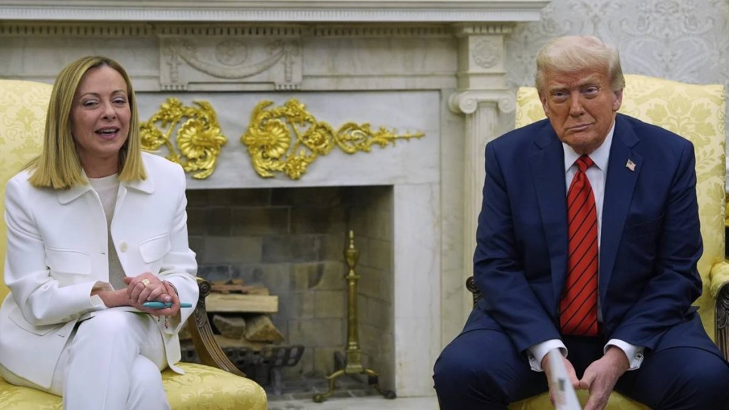 Trump Meloni meet Trump Meloni meet