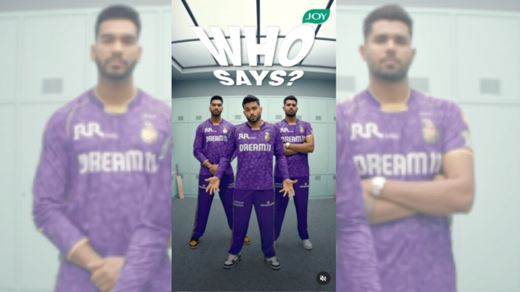 The campaign centers around a high-energy rap music video featuring KKR players Manish Pandey, Venkatesh Iyer, and Harshit Rana.