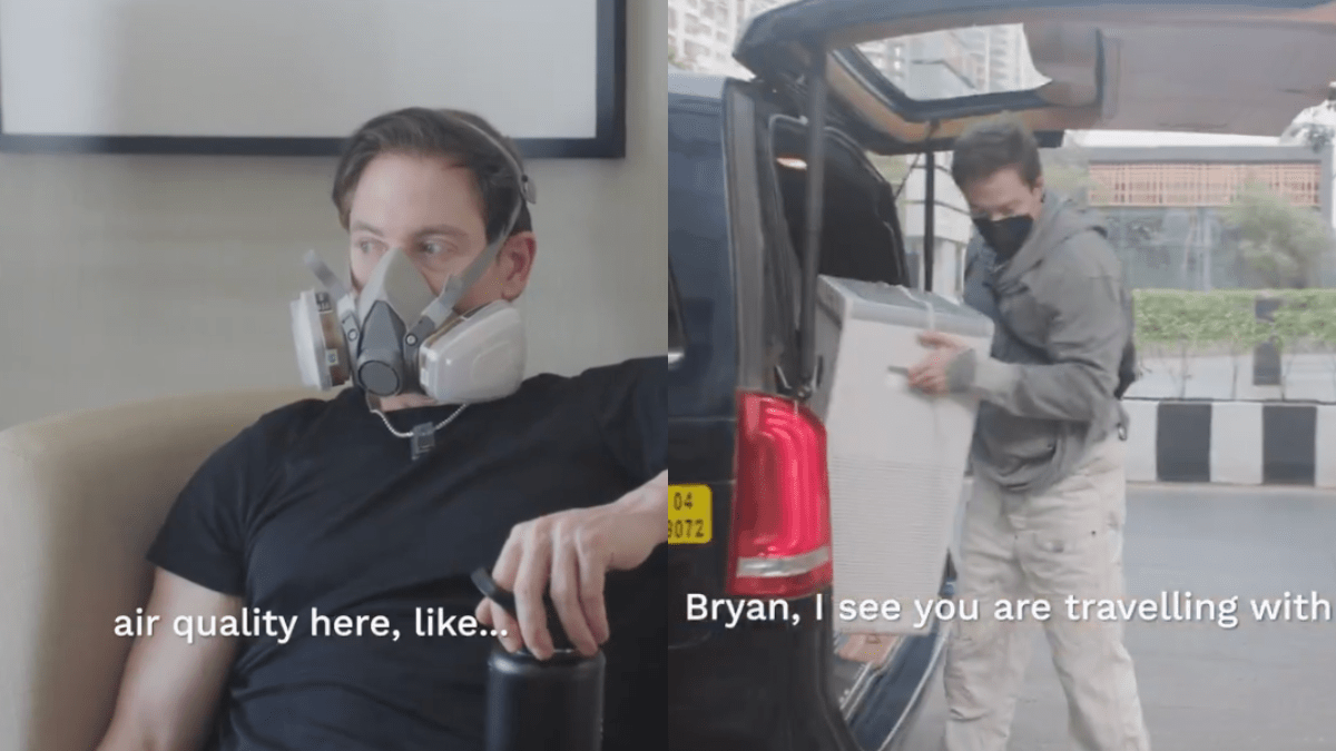 Bryan Johnson said the air quality in India was so severe that he could taste and feel the pollutants in the air during his visit in December last year. Bryan Johnson said the air quality in India was so severe that he could taste and feel the pollutants in the air during his visit in December last year.