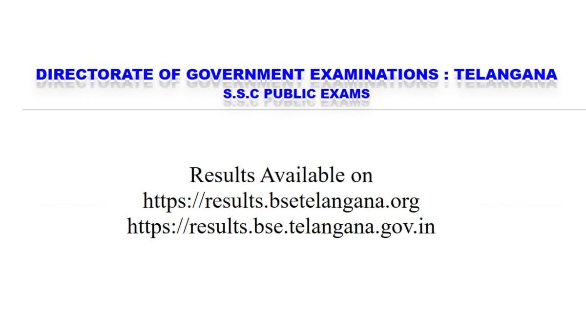 TS SSC Results 2025 Highlights (OUT): BSE Telangana SSC 10th Class result, marks memo announced at bse.telangana.gov.in, results.bse.telangana.gov.in