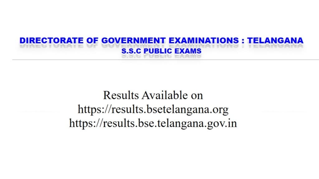 TS SSC Results 2025 Highlights (OUT): BSE Telangana SSC 10th Class result, marks memo announced at bse.telangana.gov.in, results.bse.telangana.gov.in