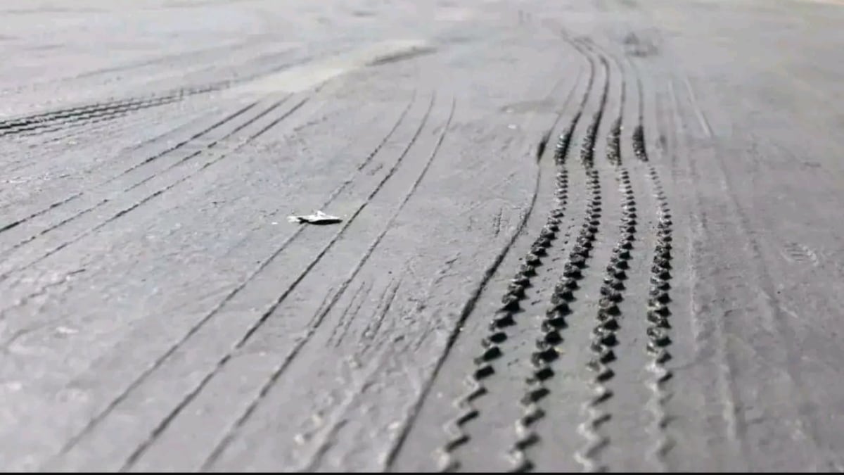 Road near BMC appears to melt