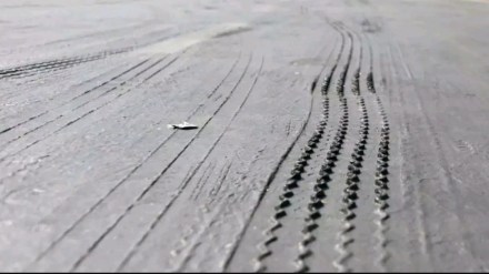 Road near BMC appears to melt Road near BMC appears to melt