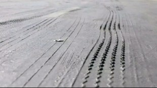 Road near BMC appears to melt