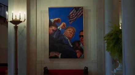 Donald Trump assassination attempt painting in White House Donald Trump assassination attempt painting in White House