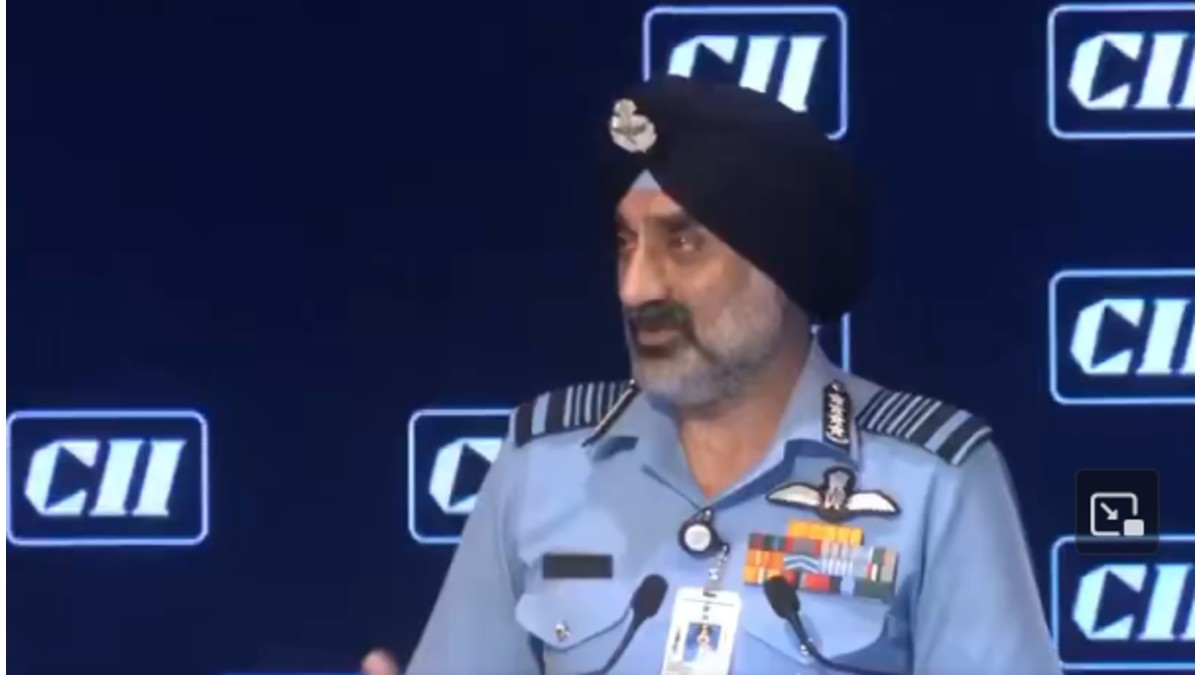 IAF Chief flags concerns over delays in defence acquisition projects .(Image Source: Screeshot of the CII event) IAF Chief flags concerns over delays in defence acquisition projects .(Image Source: Screeshot of the CII event)