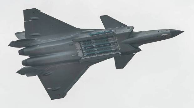 The Chengdu J-20 Mighty Dragon marks China's rise as a leading force in advanced fighter aircraft development. While previous versions depend on modified Russian AL-31 engines, more recent models are armed with domestically produced WS-10C engines. (Photo source: Wikepedia)