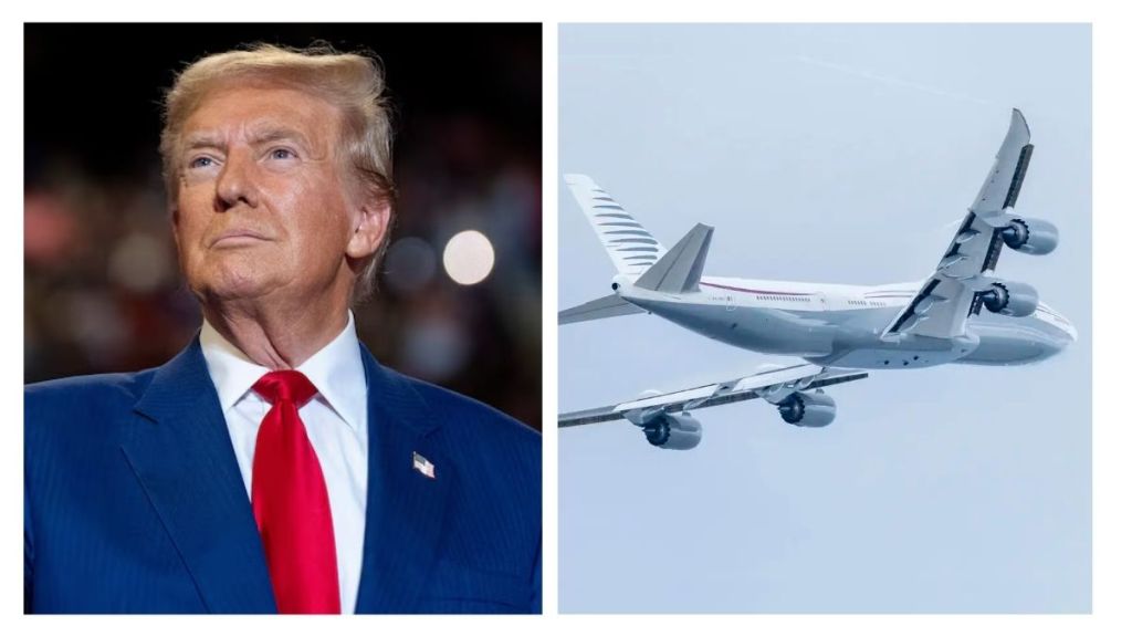 Trump toured the aircraft—dubbed "a flying palace" due to its opulent interiors—when it was parked at West Palm Beach International Airport in February