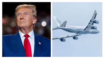 Trump toured the aircraft—dubbed "a flying palace" due to its opulent interiors—when it was parked at West Palm Beach International Airport in February
