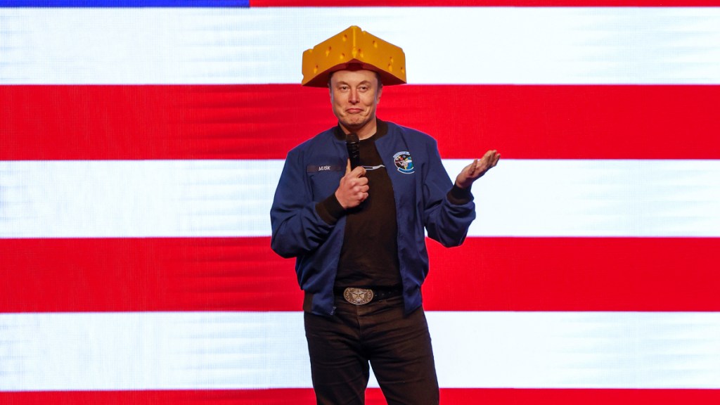 FILE - Elon Musk speaks at a town hall March 30, 2025, in Green Bay, Wis. (AP Photo/Jeffrey Phelps, File)