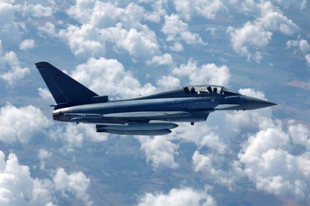 The Eurofighter Typhoon is a symbol of joint European defence efforts, co-manufactured by the UK, Germany, Italy, and Spain. Its unique design consists of a delta wing and a forward canard, along with relaxed aerodynamic stability and a fly-by-wire system. (Photo source: Reuters)