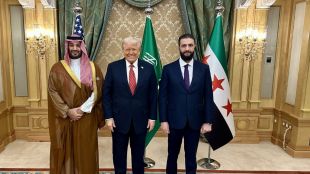 trump syria visit meets president