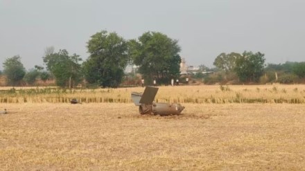 As per IE, the remains of a missile-like objects were found in Sirsa. (Image: IE by special arrangement) As per IE, the remains of a missile-like objects were found in Sirsa. (Image: IE by special arrangement)