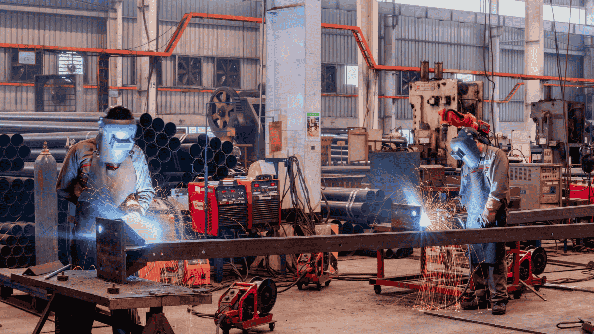 Machinery production contributing to India’s moderate industrial growth in April 2025 (Image: Canva)