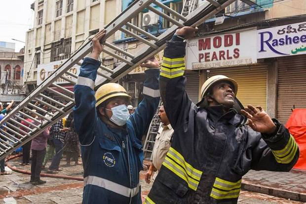 A total of 11 fire rescue engines were deployed on the incident site to control the blaze. (Photo source: PTI)