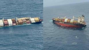 cargo ship vessel sinks, Liberian cargo ship, cargo ship tilts, kerala oil spill risk, Indian Navy ship Sujata, marine fuel, Defence PRO, INS Sujata, environmental damage, Marine Gas Oil, Sulphur Fuel Oil, Indian Navy, Coast guard, Kerala coast, Kerala State Disaster Management Authority, KSDMA, MSC Elsa 3, India News