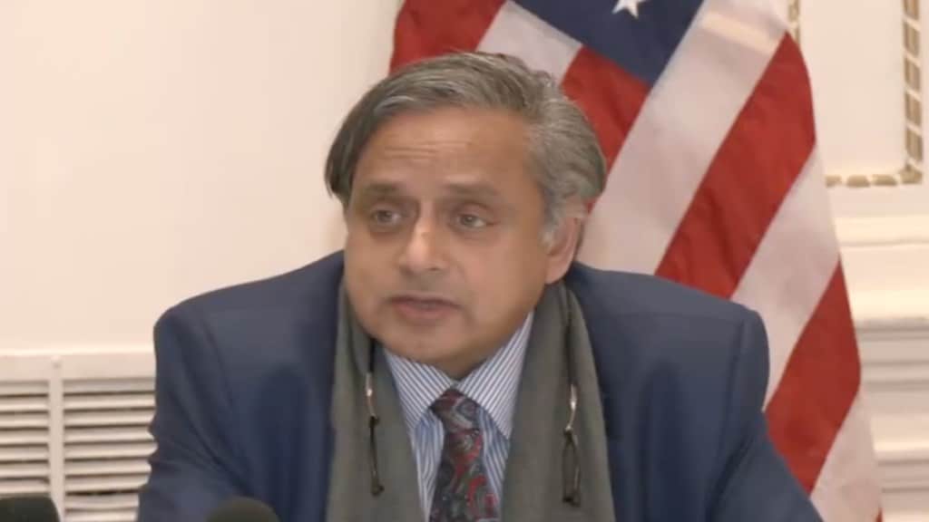 Congress MP Shashi Tharoor during all-party global outreach programme in US.