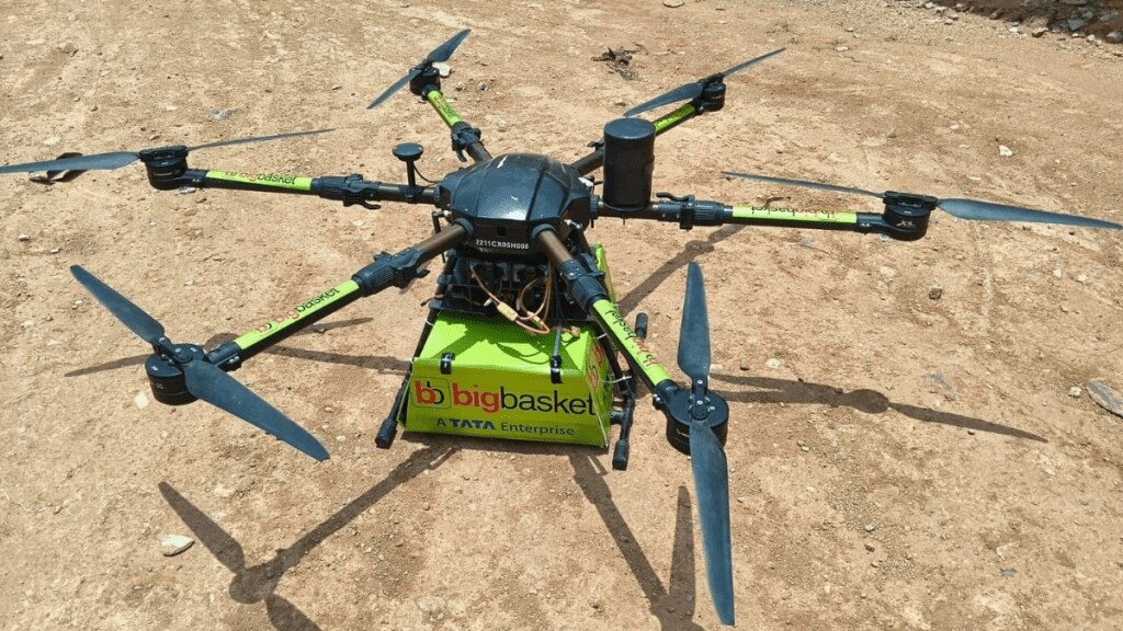 At Prestige Falcon City on Kanakapura Road, BigBasket's drone delivery service, BBFly, is demonstrating how this technology can dramatically slash operational costs for companies, with a mere two drones achieving the daily output of several human delivery executives.